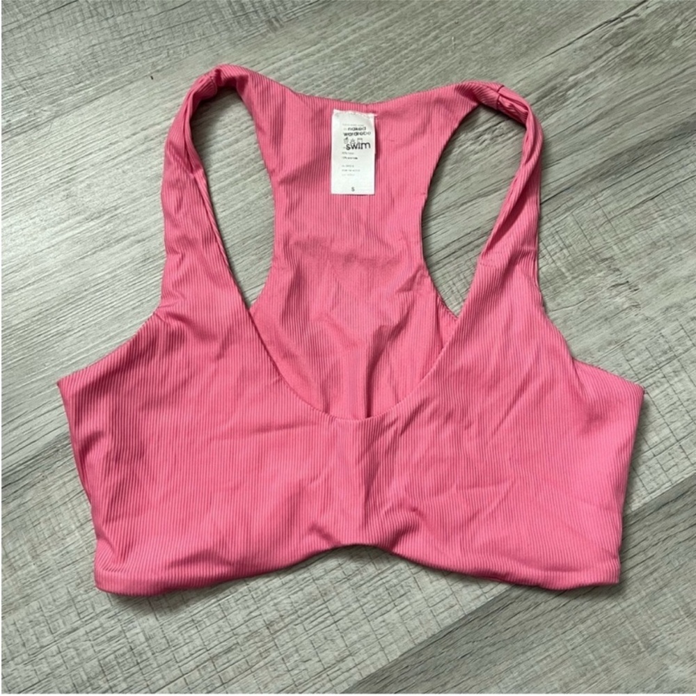 NEW NAKED WARDROBE Pink Ribbed Racerback Bra Top
Size Small - Picture 6 of 12